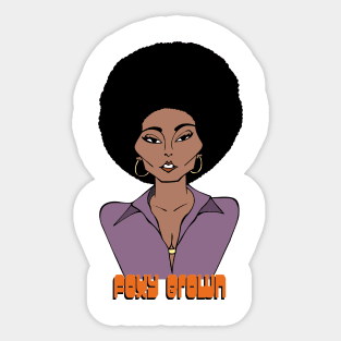 Classic movie blaxploitation actress Pam Grier Foxy Brown Sticker